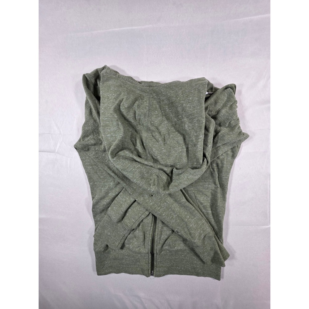 Nike Sportswear Gym Vintage Full Zip Hoodie Olive Green Heather Womens Small - Picture 3 of 7